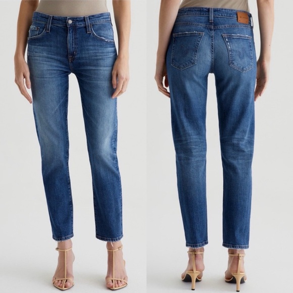 Ag Adriano Goldschmied Denim - AG Adriano Goldschmied Ex-Boyfriend Slouchy Slim Jeans Blue Size 30 Faded